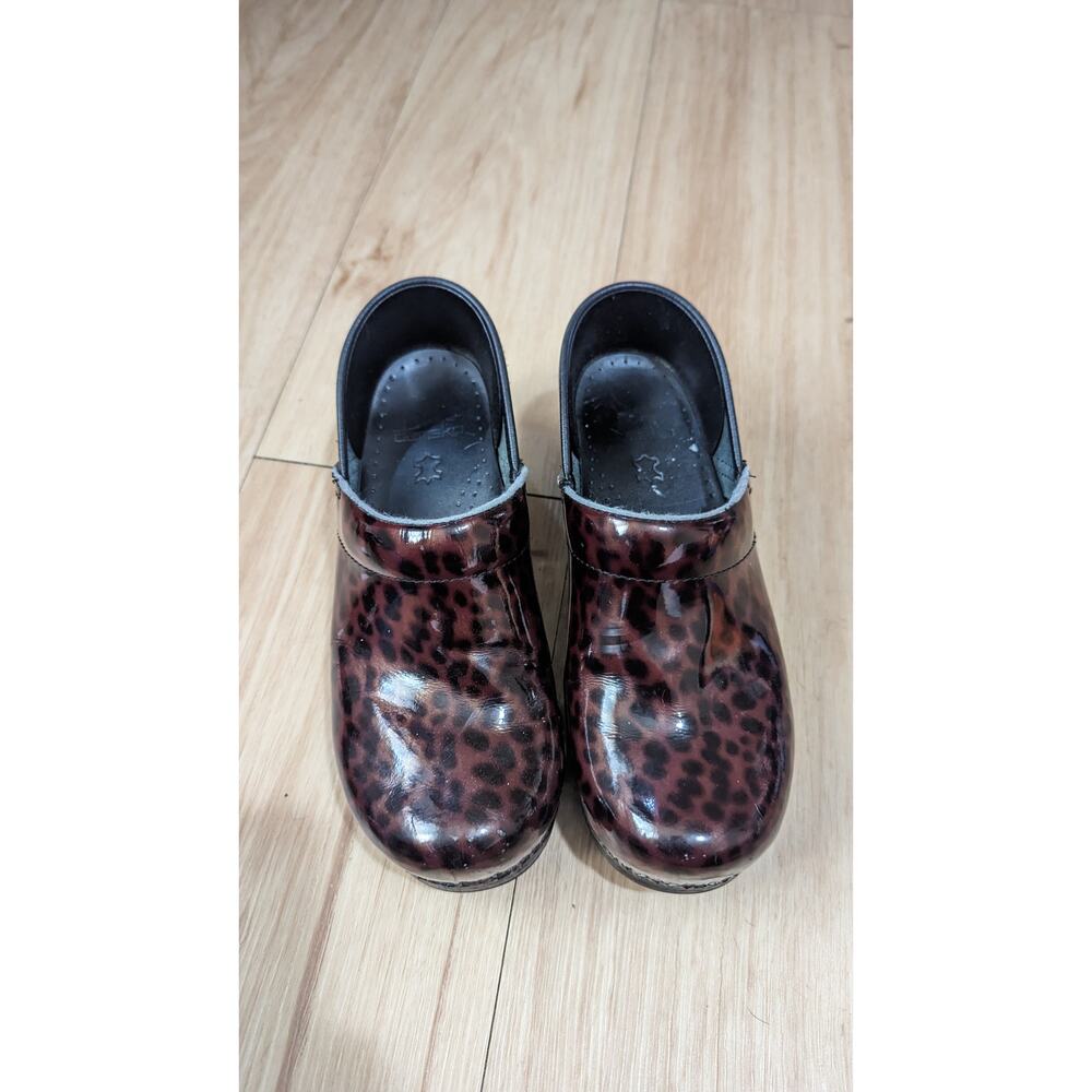 Dansko Patent Leather patterned clogs